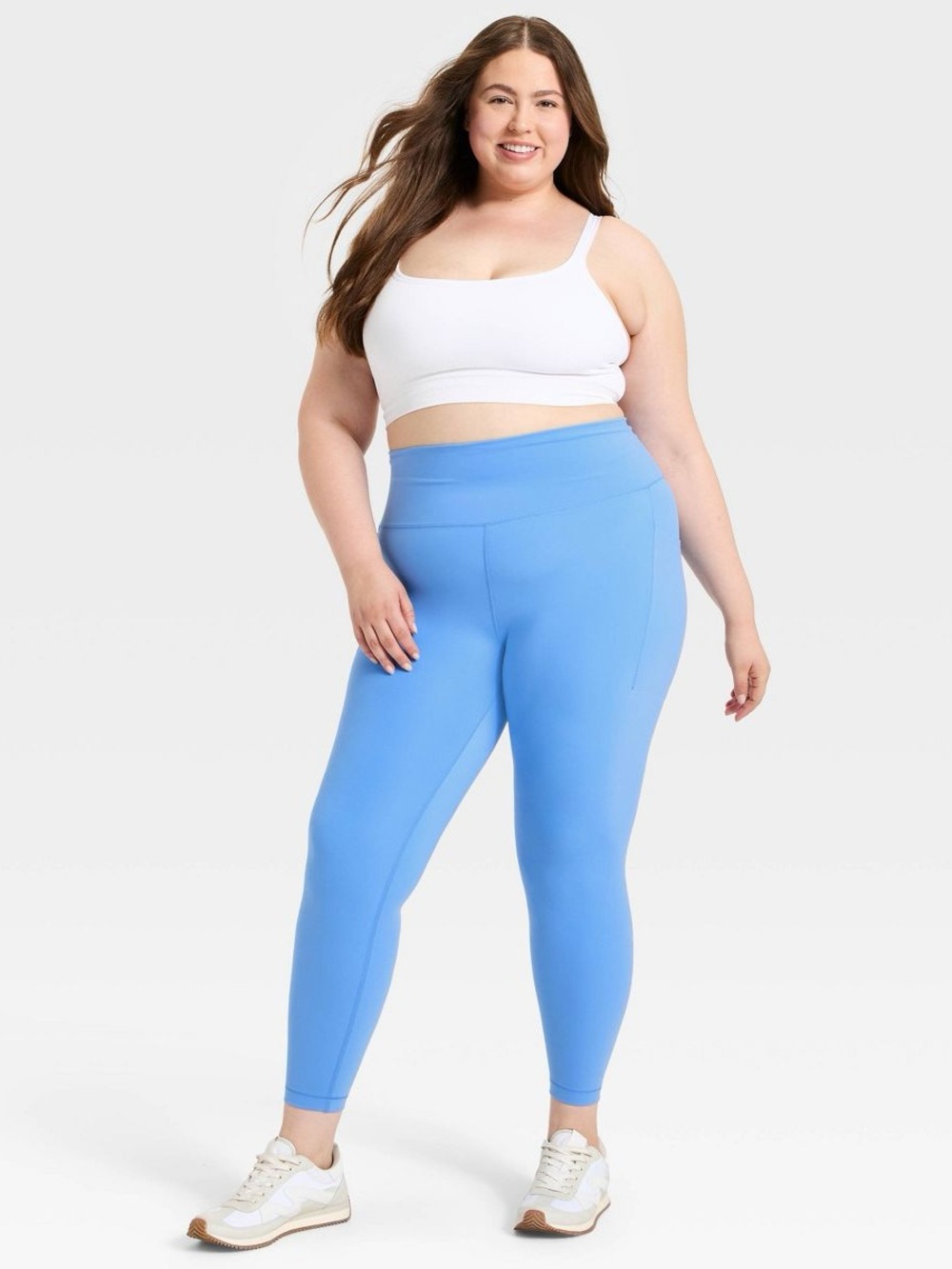 Women's Super Flex High-Rise 7/8 Pocketed Leggings - All In Motion Blue XXL NWT